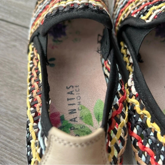 Hispanitas Woven Leatherette Wedge Loafer Made in Spain - Picture 11 of 15